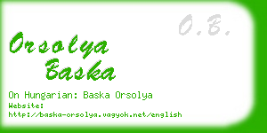 orsolya baska business card